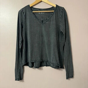 Anthropologie Saturday Sunday Longsleeve  Gray Shirt Women Size S